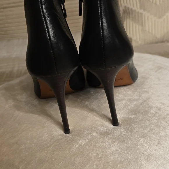 Coach Black Suede Heeled Boots with Lace-Up Design - Picture 6 of 13